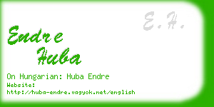 endre huba business card